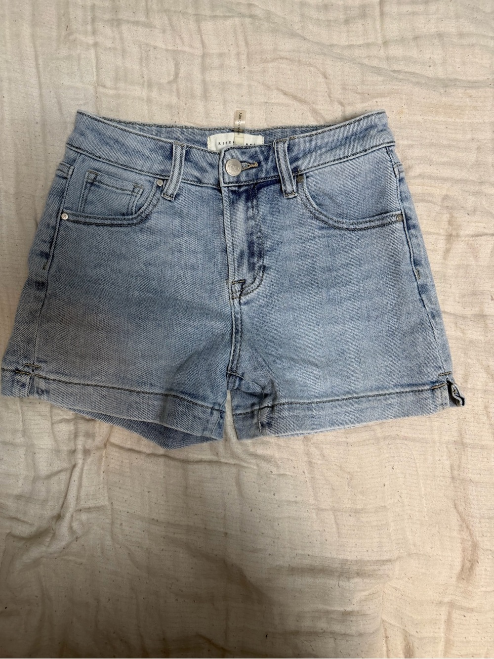 Light Blue Denim Mid-Rise Women’s Jean Shorts